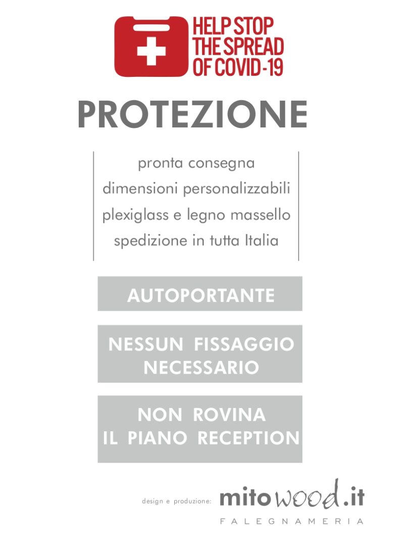 Divisorio da scrivania protettivo 100cm - immagine 2