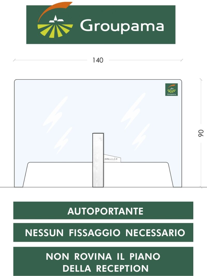 Schermo protettivo da banco GROUPAMA - immagine 3