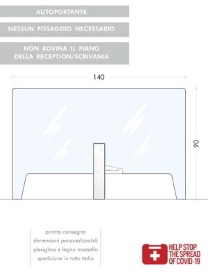 Schermo protettivo 140cm