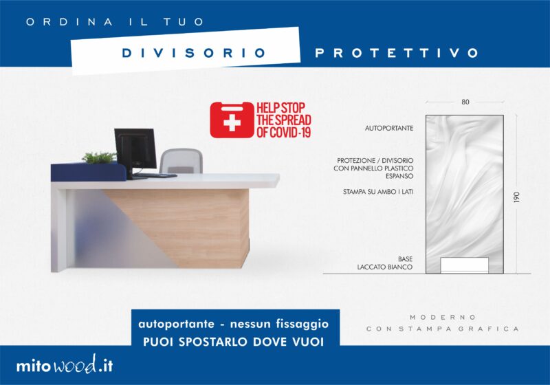 Divisorio protettivo da terra 80x190cm - immagine 3