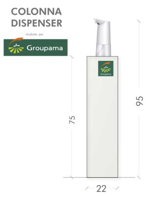 Colonna dispenser automatico TOTEM GROUPAMA