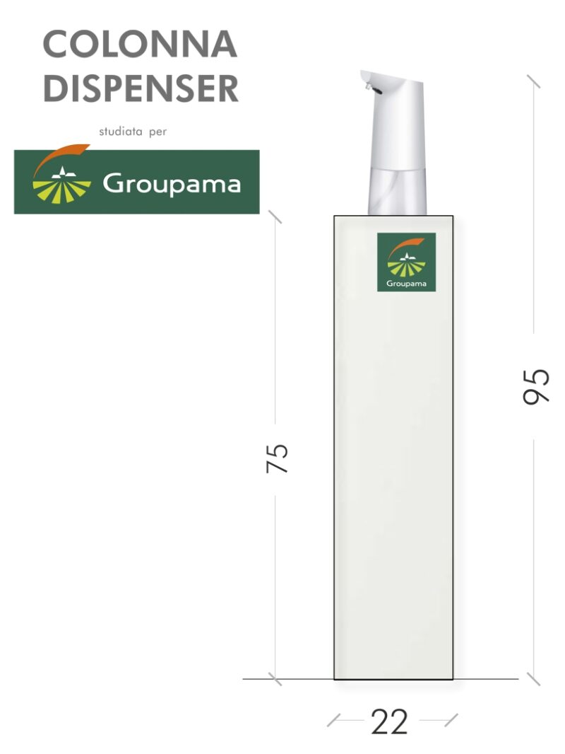 Colonna dispenser automatico TOTEM GROUPAMA